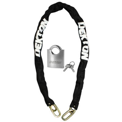 Dekton DT70200 Chain and High Security Padlock 9.5 mm x 1 m