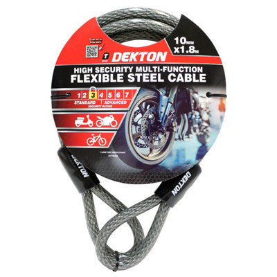 Dekton DT70302 Flexible Steel Cable 10mm X 1.8m