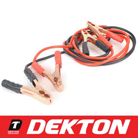 Dekton Heavy Duty 300AMP Starter Jump Leads 2.5m Car Bike Vehicle Booster Cables