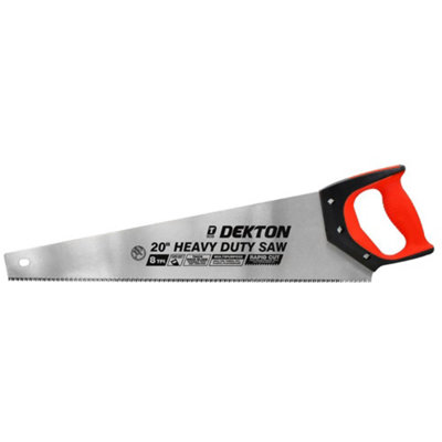 Dekton Heavy Duty Handsaw 500mm 8TPI Carpenters Hand Saw Sharp Cut ...