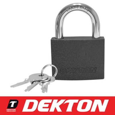 Dekton Heavy Duty High Security Waterproof Iron Shed Shackle Padlock 60mm