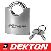 Dekton Heavy Duty Steel Outdoor Security Shed Gate Closed Shackle Padlock 40mm
