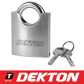 Dekton Heavy Duty Steel Outdoor Security Shed Gate Closed Shackle Padlock 50mm