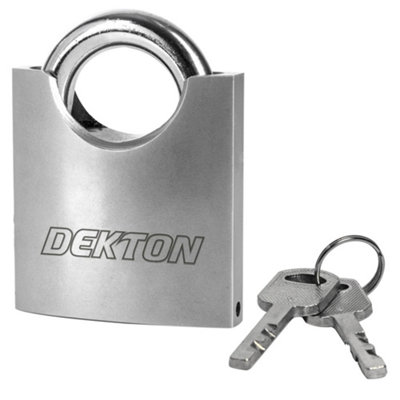 Dekton Heavy Duty Steel Outdoor Security Shed Gate Closed Shackle Padlock 50mm