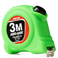 Dekton Hi Vis Green Soft Grip Autolock Tape Measure