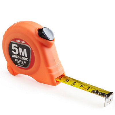 Dekton Hi Vis Orange Soft Grip Autolock Tape Measure