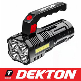 Dekton High Powered LED Multi Torch Portable Lamp Rechargeable Light Camping