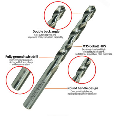 DEKTON HSS-R EDGE GROUND DRILL BIT 3.3mm X 65mm, DT80053