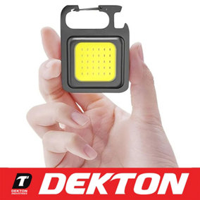 Dekton Keychain COB LED Torch 500 Lumens Magnetic USB Rechargeable Light Multi