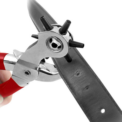 EXXO TOOLS Revolving Punch Plier - Leather Hole Punch Rivet Hole