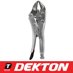 Dekton Locking Pliers 10" 250mm Quick Release Lever Adjustable Screw Precision