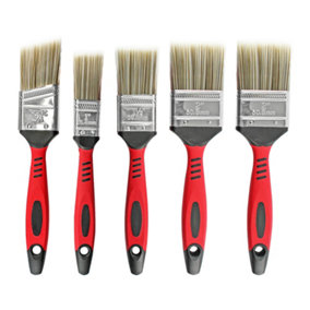 Dekton Pro 5pc Paint Brush Set Pure Bristles & Sure Grip Handle
