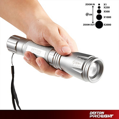 Dekton Pro Light Explorer XT COB LED Torch 400 Lumens 350M Range with Batteries