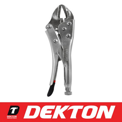 Dekton Straight Jaw Locking Mole Gripping Adjustable Locking Grips Pliers 5 Inch