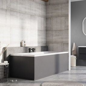 Delaware Charcoal Front Bath Panel (W)1800mm