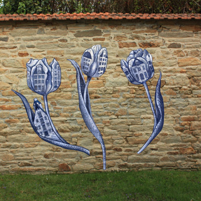 Delft Flourish - Tulip Three - Large