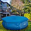 Dellonda 10ft 300cm Diameter Round Swimming Pool Top Cover with Rope Ties for DL19
