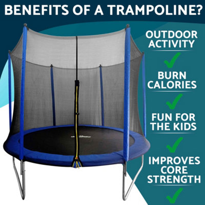 Dellonda 10ft Heavy-Duty Outdoor Trampoline For Kids with Safety Enclosure Net - 3