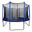 Dellonda 12ft Heavy-Duty Outdoor Trampoline for Kids with Safety Enclosure Net