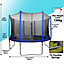 Dellonda 12ft Heavy-Duty Outdoor Trampoline for Kids with Safety Enclosure Net
