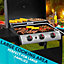 Dellonda 3 Burner Gas BBQ Grill With Piezo Ignition, Built-In Thermometer, Black/Stainless Steel
