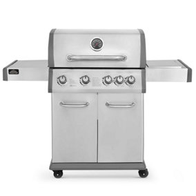 Dellonda 4+1 Burner Deluxe Gas BBQ with Piezo Ignition, Stainless Steel
