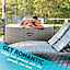Dellonda 4-6 Person Inflatable Hot Tub Spa Kit with Smart Pump - Rattan Effect
