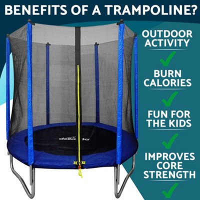 Dellonda 6ft Heavy Duty Outdoor Trampoline for Kids with Safety Enclosure Net - 4