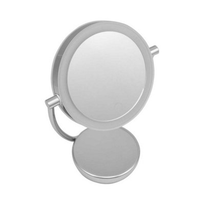 Dellonda 7.5" Double-Sided LED Vanity Mirror, Touch Dimmable, Battery Operated