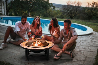 Dellonda 76cm Deluxe Traditional Slate Fire Pit - DG111