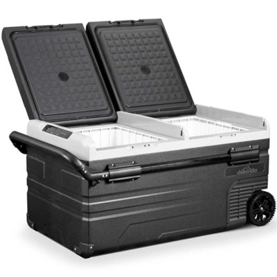 Dellonda 95L Portable Dual Zone Compressor Car Camping Fridge