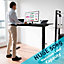 Dellonda Black Electric Adjustable Office Standing Desk, Quiet & Fast 1200x600mm