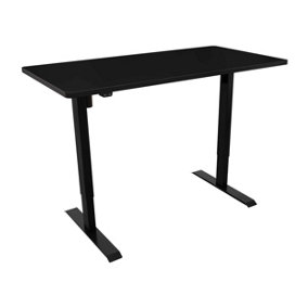 Dellonda Black Electric Adjustable Standing Desk, Quiet, Home Office, 1400x700mm
