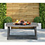 Dellonda Buxton Rattan Outdoor Garden Balcony Coffee Table, Glass Top 100x50cm