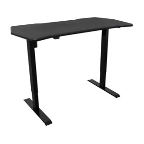 Dellonda Carbon Electric Adjustable Standing Desk, Quiet, 1400 x 700mm