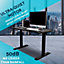 Dellonda Carbon Electric Adjustable Standing Desk, Quiet, 1400 x 700mm