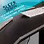 Dellonda Carbon Electric Adjustable Standing Desk, Quiet, Fast, 1400 x 700mm