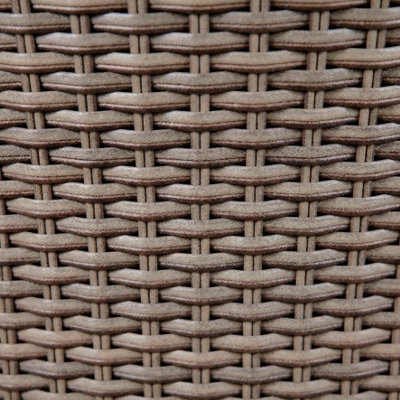 Dellonda Chester Round Rattan Outdoor Garden Dining Table, Glass, 135cm ...