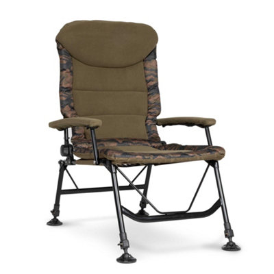 Dellonda Deluxe Portable Fishing Chair Reclining Adjust. Padded