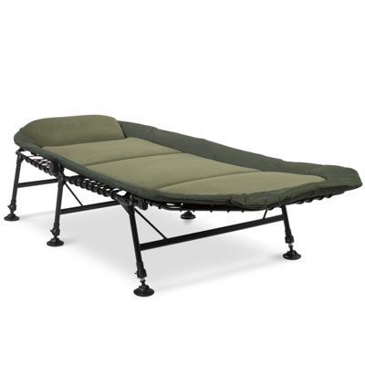 Dellonda Deluxe Wide Adjustable Bedchair Fleece Mattress & Pillow 3 Legs - DL78