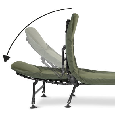Dellonda Deluxe Wide Adjustable Bedchair Fleece Mattress & Pillow 3 Legs - DL78