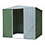 Dellonda Galvanised Steel Garden Shed, 7.5FT x 7.5FT, Apex Style Roof - Green