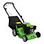 Dellonda Hand Propelled Petrol Lawnmower Grass Cutter, 132cc 16"/40cm 4-Stroke