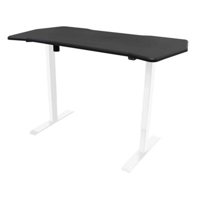 Dellonda Height-Adjust Electric Sit & Stand Gaming Desk - Carbon Fibre Desktop