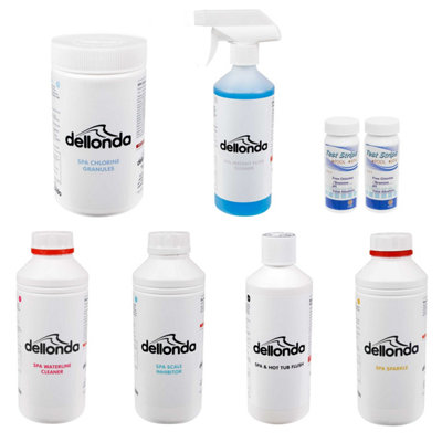 Dellonda Hot Tub/Spa Complete Master Beginner Kit 8 Chemicals & Test