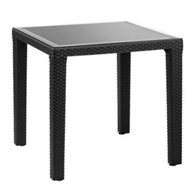 Dellonda Outdoor Dining Table Weather Resistant, 80x80cm Anthracite - DG207