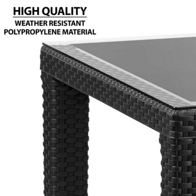 Dellonda Outdoor Dining Table Weather Resistant, 80x80cm Anthracite - DG207