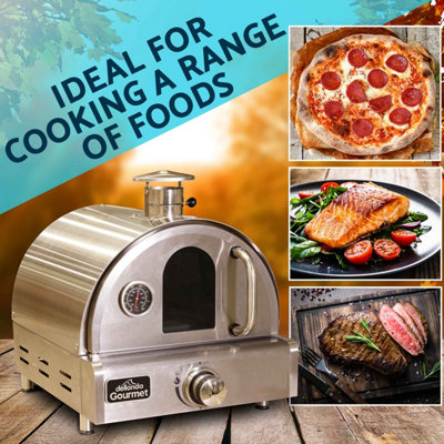 Dellonda Outdoor Table Top Gas Pizza Oven, Garden/Patio Kitchen Oven 350C 3.8kW