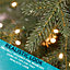 Dellonda Pre-Lit 7ft Hinged Christmas Tree, Warm White LED Lights & PE/PVC Tips