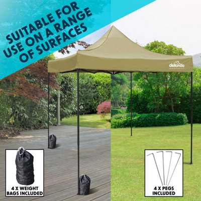 Dellonda Premium 2x2m Pop-Up Gazebo Water Resistant Carry Bag Stakes Weight Bags - 4
